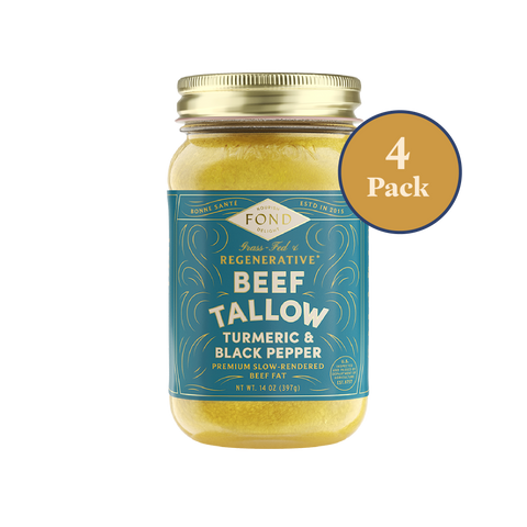 Regenerative Beef Tallow - Turmeric & Black Pepper - 4 Jars