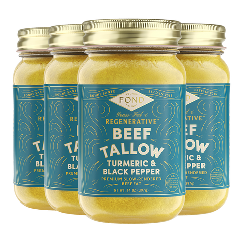 Regenerative Beef Tallow - Turmeric & Black Pepper - 4 Jars